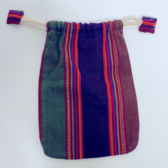 Drug Rug Boho Pull Close Pouch | Eco-Friendly Vegan Gift Bottle Bag | Hippie SAK - Picture 3 of 6